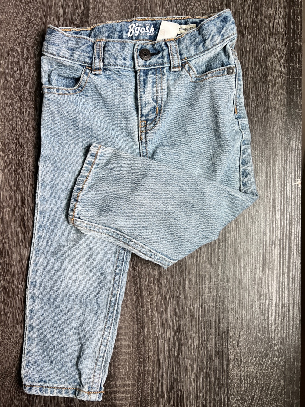 B’Gosh Light Wash Straight Leg Jeans | 12-18 Months Toddler Denim